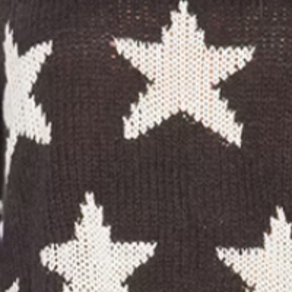 💥ICONIC💥Wildfox Seeing Stars Distressed Lennon Sweater in Vintage Dirty Black - Picture 5 of 12